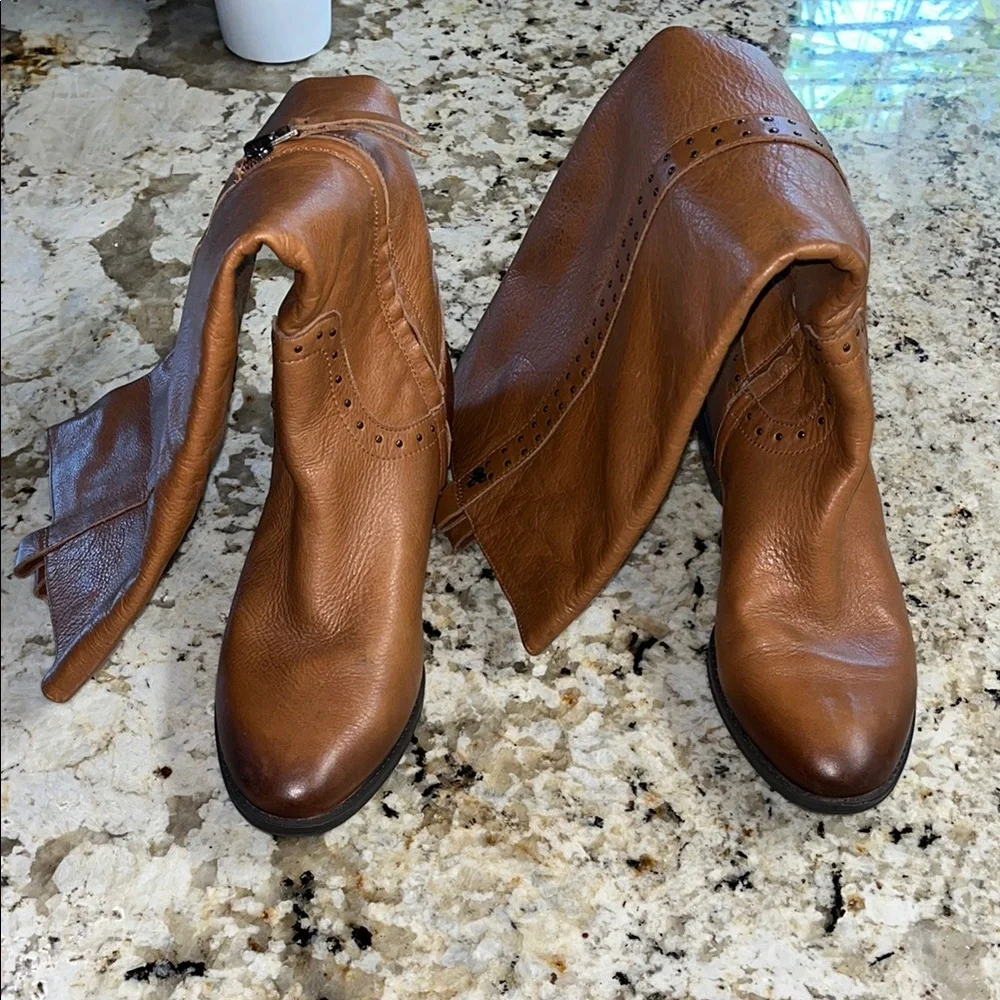 Brown Leather Knee-High Boots size 8.5 - Picture 3 of 4